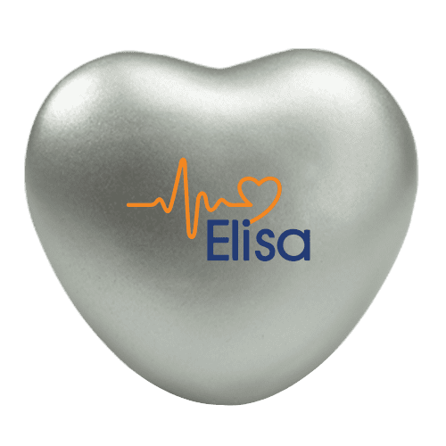 Stress Love Heart in Silver