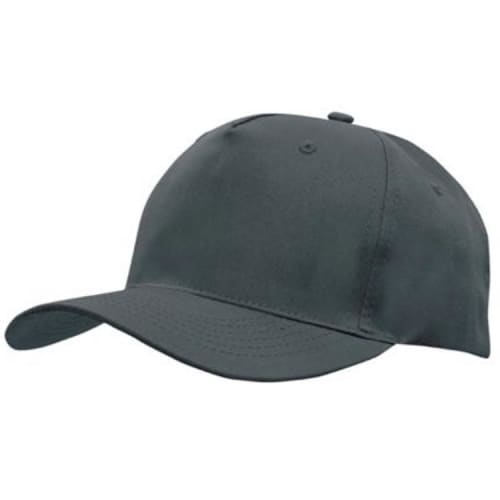 Polyester Twill Budget Caps in Charcoal