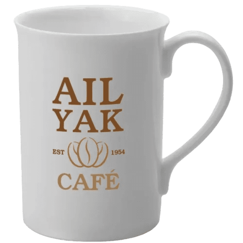Promotional Windsor Bone China Mugs in white from Total Merchandise