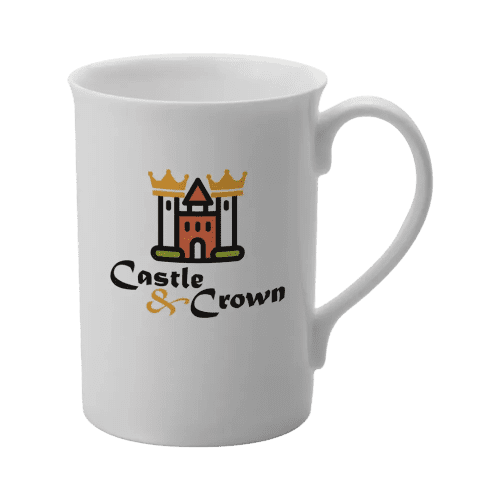 Custom branded Windsor Bone China Mugs with a printed logo from Total Merchandise