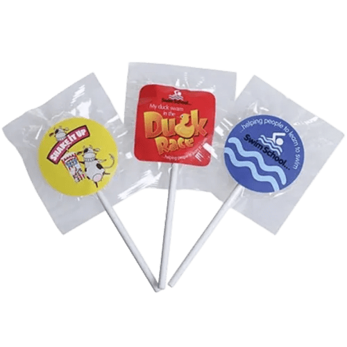 Promotional Lollies Printed with Your Logo to the Sticker from Total Merchandise