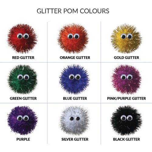 Choose your own unique colour combination of pom, feet & ribbon to create a bespoke logo bug!