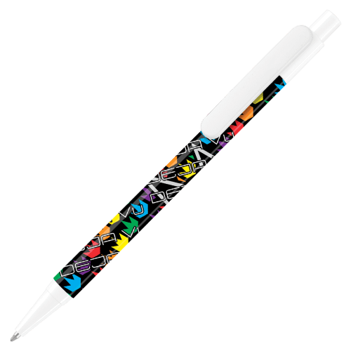 Promotional Supersaver Photo Ballpens in White Printed with a Logo by Total Merchandise