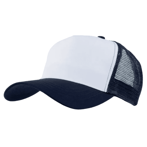 Truckers Mesh Caps in Navy/White