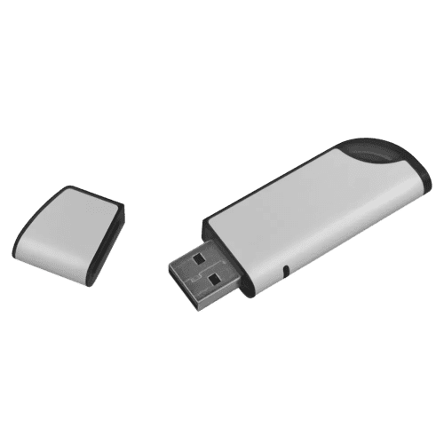 Modern USB Flashdrive in Silver/Black