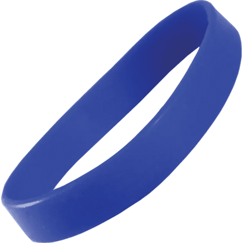 Total Express Silicone Wristbands in Medium Blue