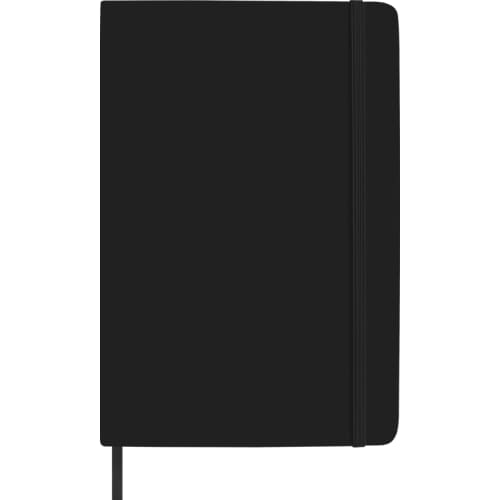 Custom printed Luxury Soft Feel Notebooks in black from Total Merchandise
