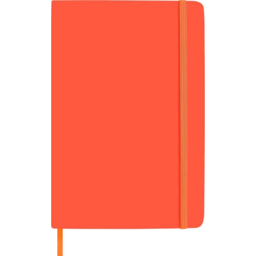 Promotional branded Luxury Soft Feel Notebooks in orange from Total Merchandise