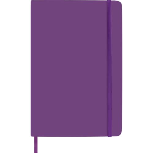 Promotional printed Luxury Soft Feel Notebooks in purple from Total Merchandise