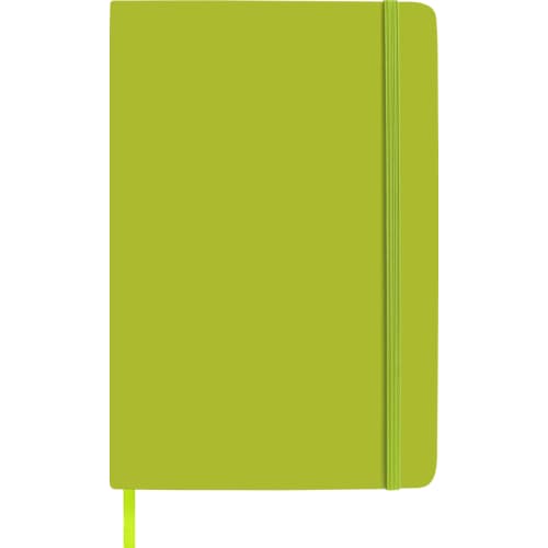 Logo branded Luxury Soft Feel Notebooks in light green from Total Merchandise