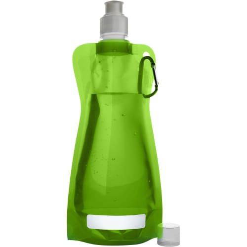 Custom 420ml Folding Bottles available in light green from Total Merchandise