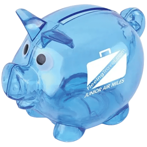 Mini Translucent Piggy Banks in Blue