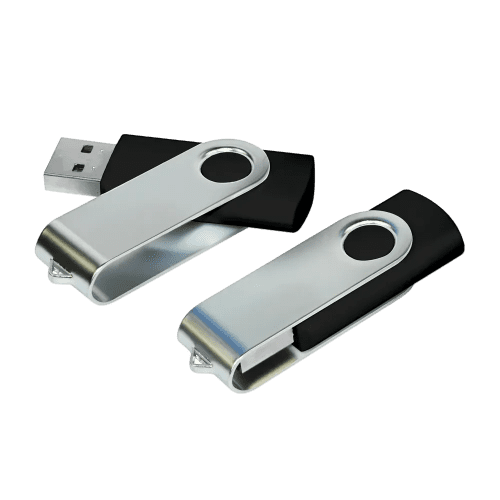 Twist Flashdrives with Micro USB in Black