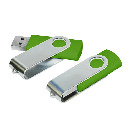 Twist Flashdrives with Micro USB in Green