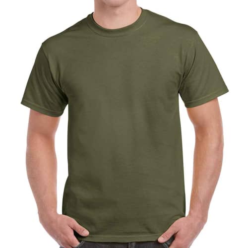 Gildan Heavy Cotton T-Shirts in Military Green