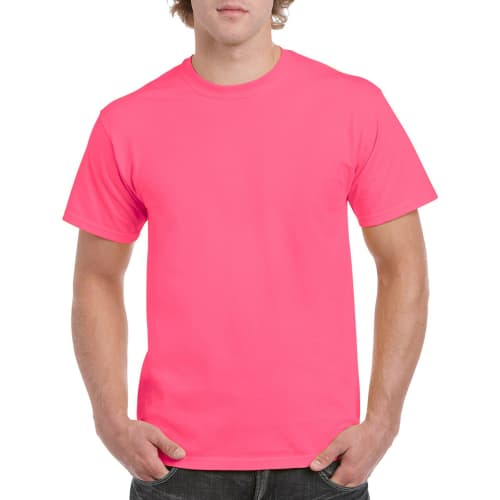 Gildan Heavy Cotton T-Shirts in Safety Pink