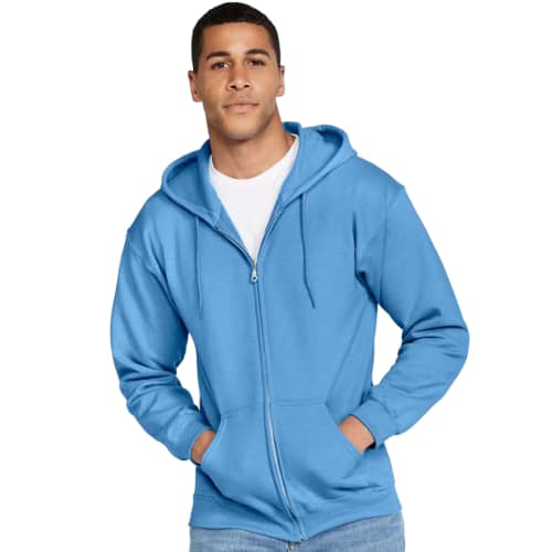 Gildan Zipped Hoodies in Carolina Blue