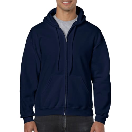 Gildan Zipped Hoodies in Navy