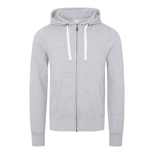 Promotional AWD Chunky Zipped Hoodies in Heather Grey from Total Merchandise