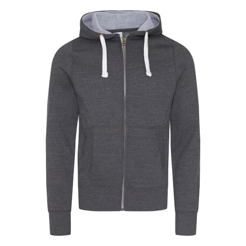 Custom Branded AWD Chunky Zipped Hoodies in Charcoal from Total Merchandise