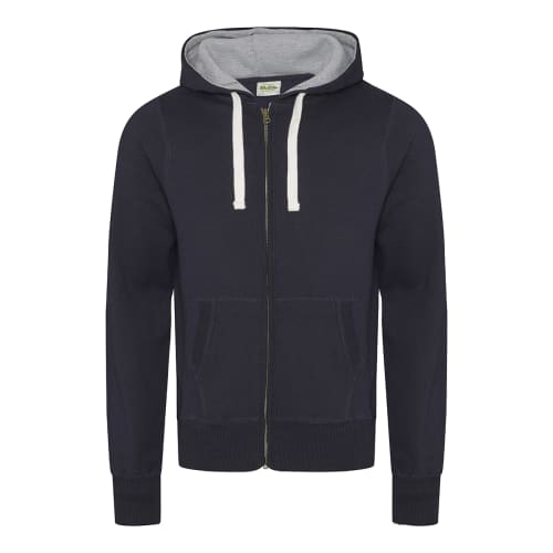 Custom Printed AWD Chunky Zipped Hoodies in French Navy from Total Merchandise