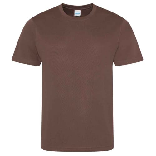 Branded AWD Cool Tech Performance T-Shirts in Hot Chocolate from Total Merchandise