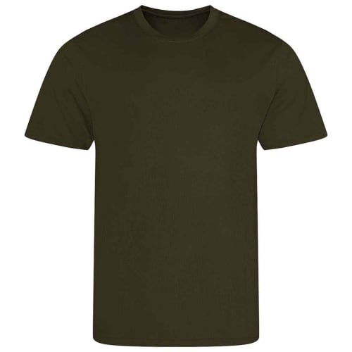 AWD Cool Tech Performance T-Shirts in Olive Green