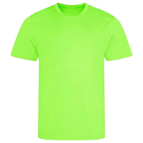 AWD Cool Tech Performance T-Shirts in Electric Green