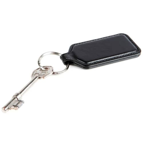 Rectangular Belluno PU Keyrings