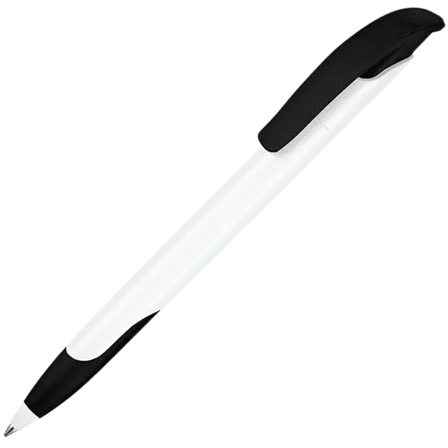 Promotional Challenger Soft Ballpen in White/Black from Total Merchandise