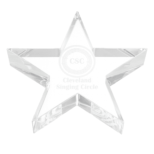 Promotional Optical Crystal Star Paperweights with Custom Engraving by Total Merchandise