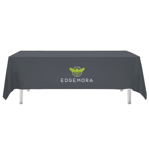 Rectangular Polyester Tablecloths in Dark Grey