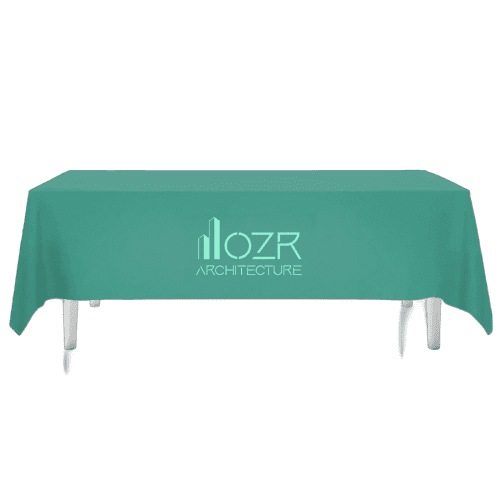 Rectangular Polyester Tablecloths in Sea Foam