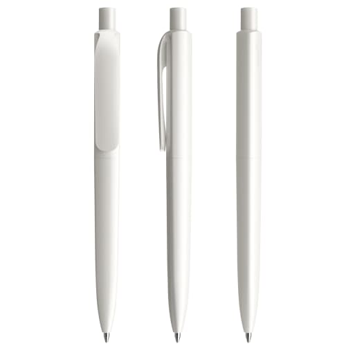 Prodir DS8 Ballpens in Polished White