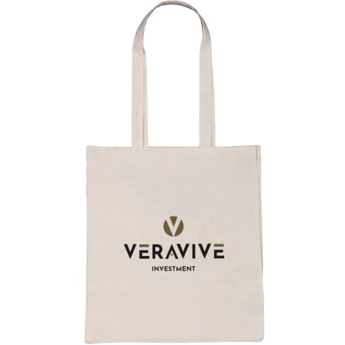 Express UK Printed Cotton Tote Bags in Natural with a Logo Branded by Total Merchandise