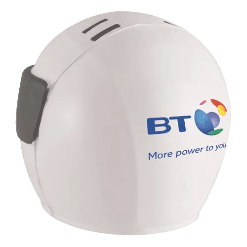 Custom Branded Crash Helmet Shaped Stress Balls for Office Advertising
