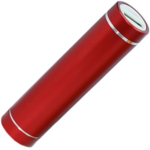 UK Express Printed Tube Power Banks in Red from Total Merchandise