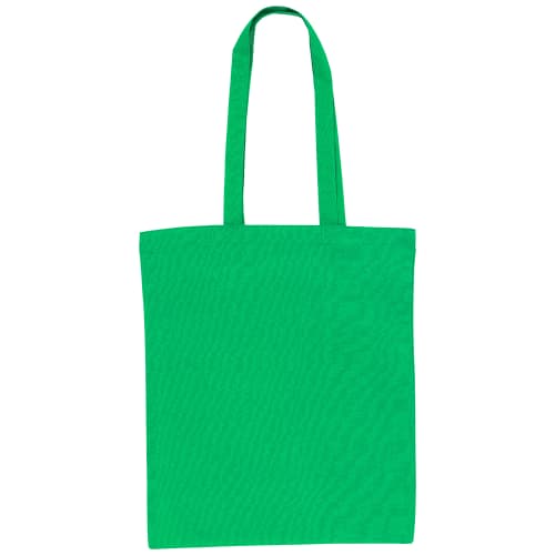 Printed Coloured Cotton Tote Bags in Green from Total Merchandise