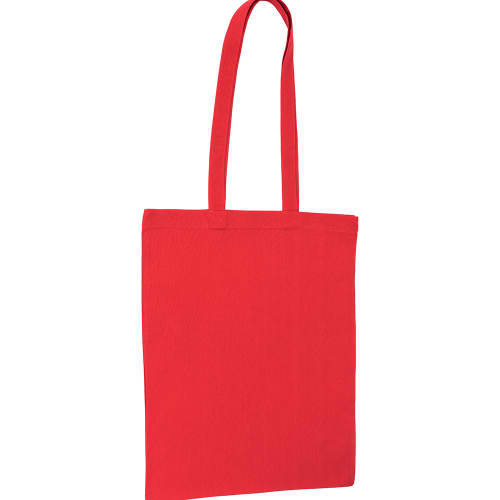 Promotional cotton carrier bags in red from Total Merchandise