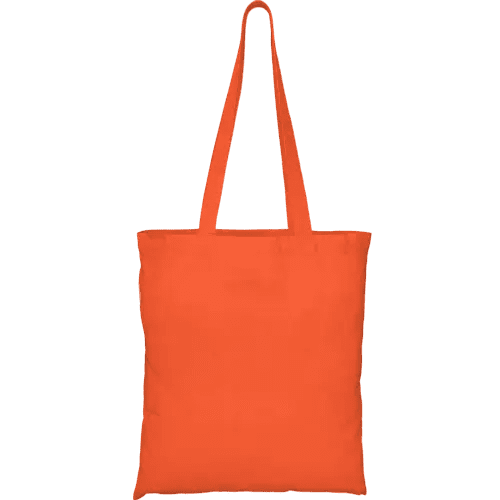 Coloured Cotton Tote Bags in Orange
