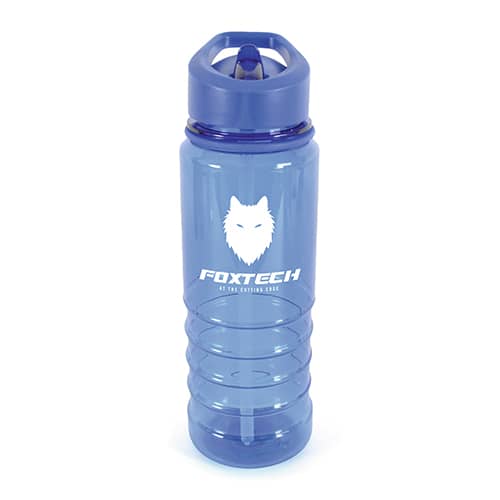 UK Printed Rydal Colour Drink Bottles with Straw in Royal Blue Printed by Total Merchandise