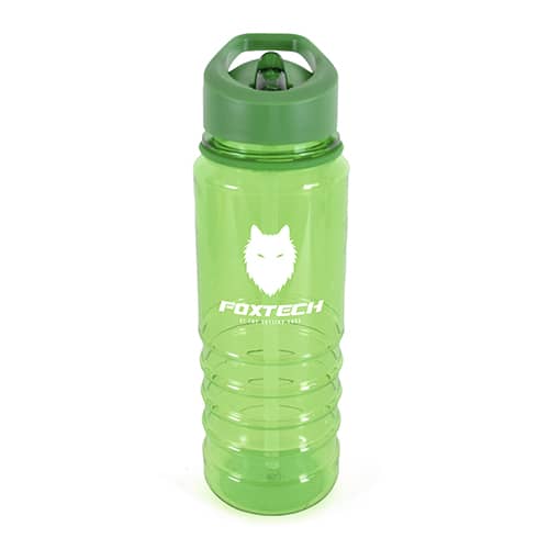 UK Printed Rydal Colour Sports Bottles with Straw in Green Printed by Total Merchandise