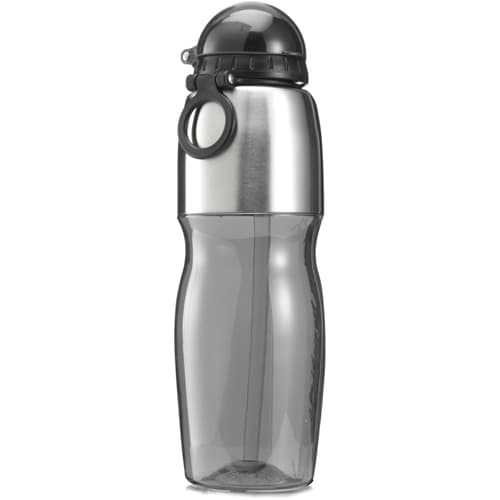 Custom branded 800ml Sports Bottles available in black from Total Merchandise