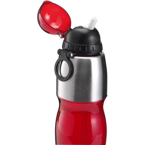 Promotional branded 800ml Sports Bottles available in red from Total Merchandise