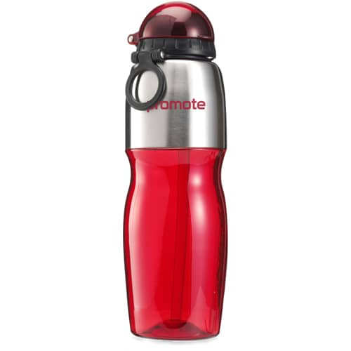 Promotional 800ml Sports Bottles available in red from Total Merchandise