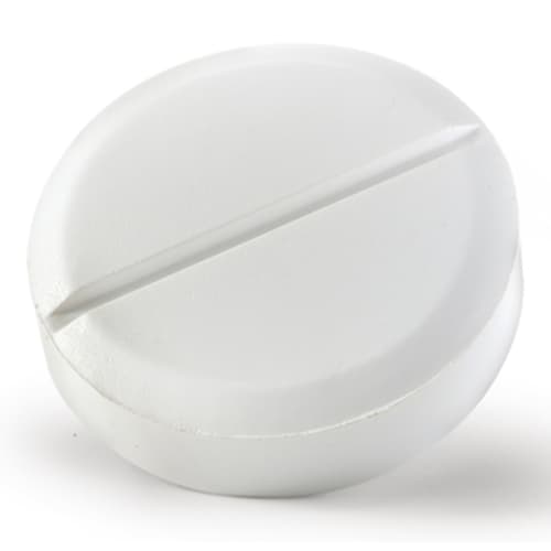 Custom branded Stress Pill with in off white from Total merchandise