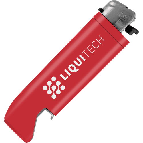 Promotional Red Bottle Opener Lighters Printed with Your Logo from Total Merchandise