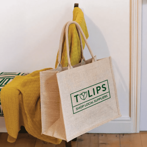 Branded Chow Large Natural Jute Bags