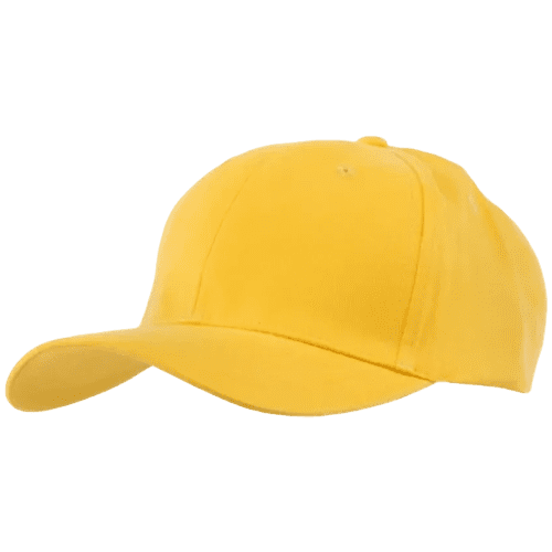 3D Embroidered Caps in Yellow