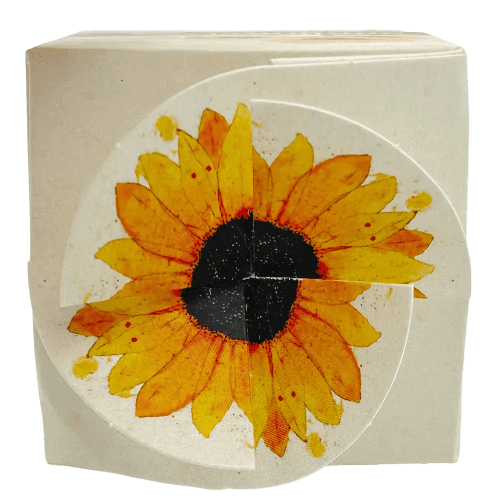 Top View of Promotional Tiny Terracotta Cubes with Sunflower Seeds from Total Merchandise